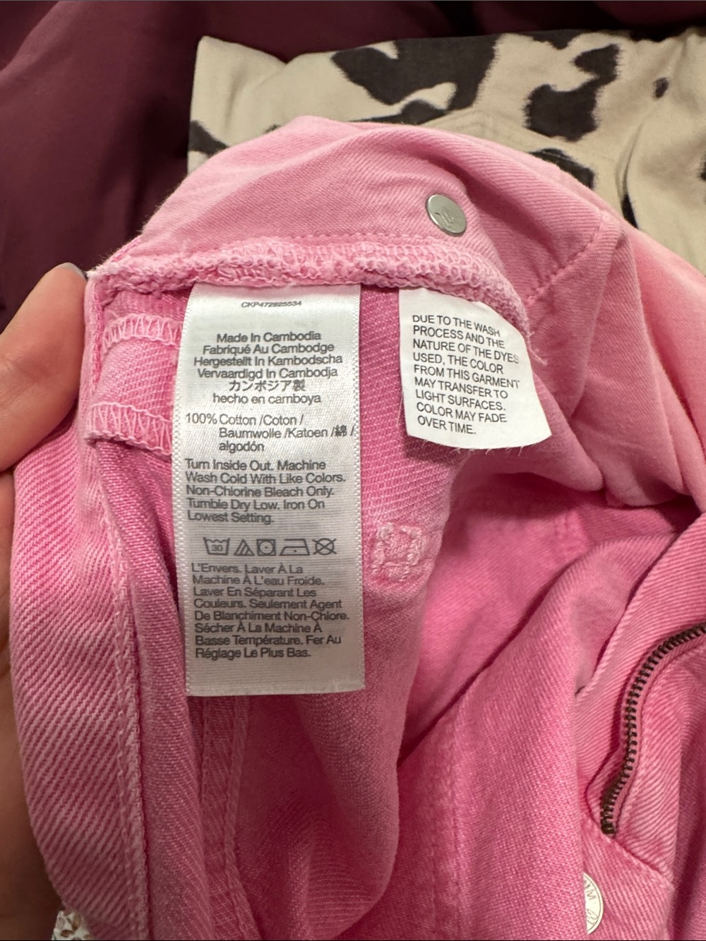 Madewell Baggy Straight Pink Jeans - Picture 7 of 7